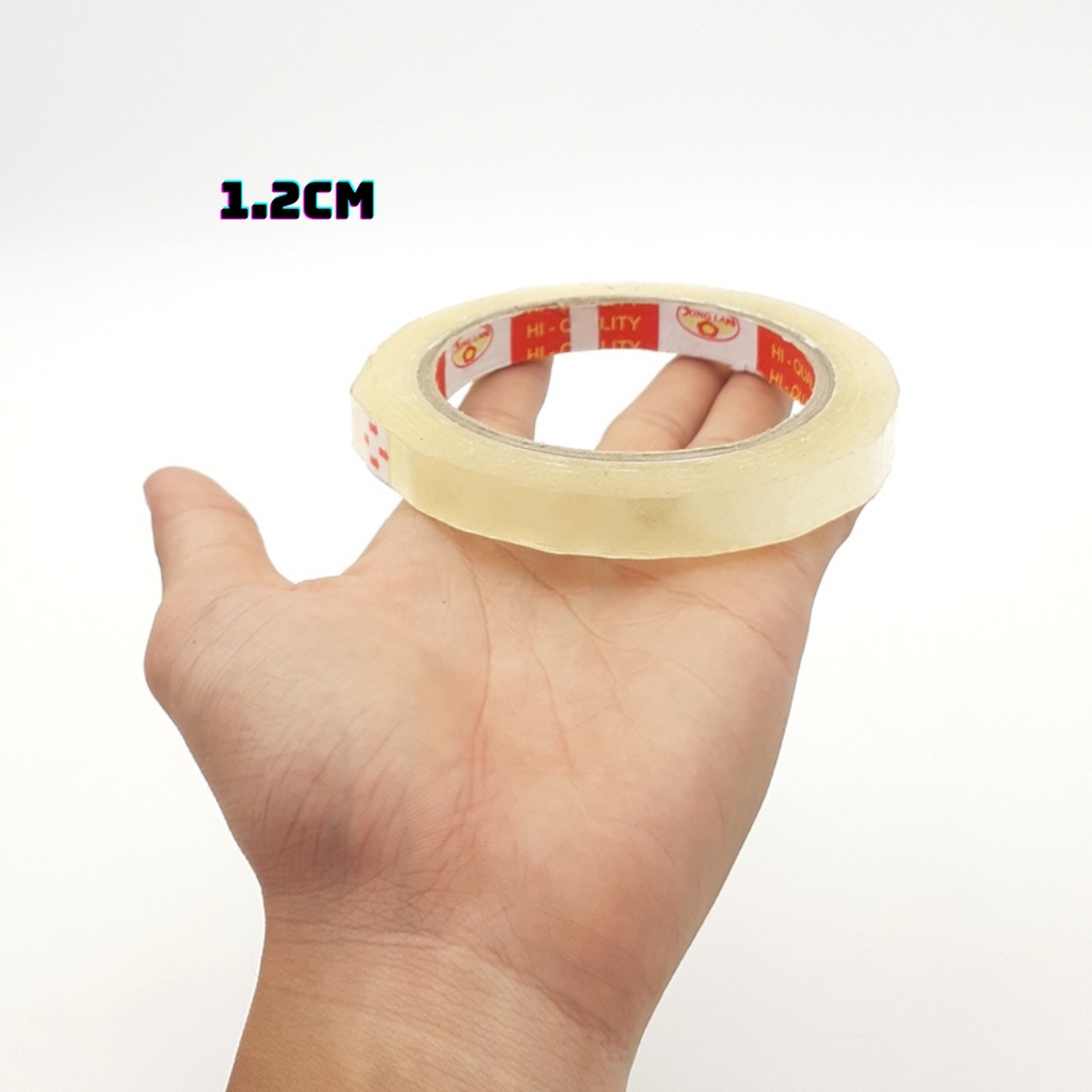 Băng keo trong 1,2cm 2,5cm 5cm ĐẠT CHUẨN Băng keo nhỏ 12mm 25mm 50mm CAM KẾT CHẤT LƯỢNG