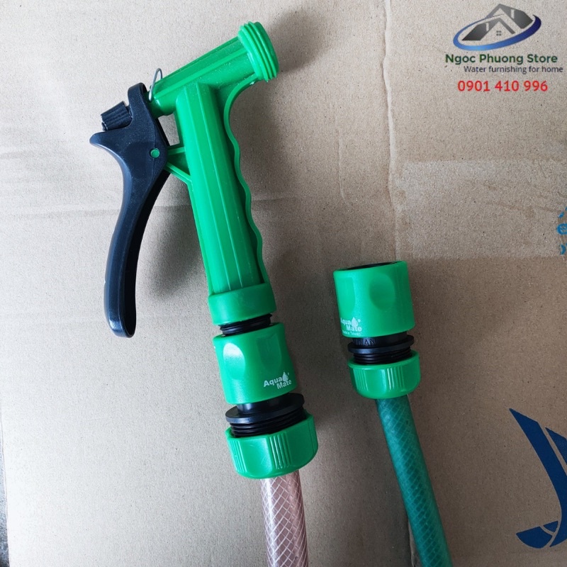 Cút nối nhanh ren ngoài 27mm AQUAMATE ĐÀI LOAN kết nối vòi tưới cây ren trong 27mm  và ống mềm làm vườn - Mã W3090