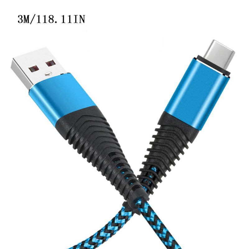 Dây Cáp Sạc Usb Loại C 1m 2m 3m Cho Samsung Note 9 / 8 S8 S9 Plus Xiaomi Mi 5 / 6 / 8 Huawei P10 P20 Mate 20 10 Oneplus 5 6