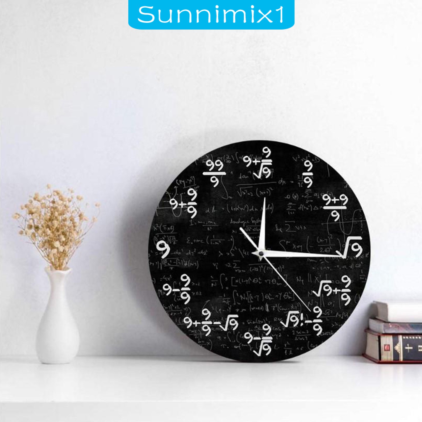 Đồng Hồ Treo Tường Toán Học 9 "sunnimix1