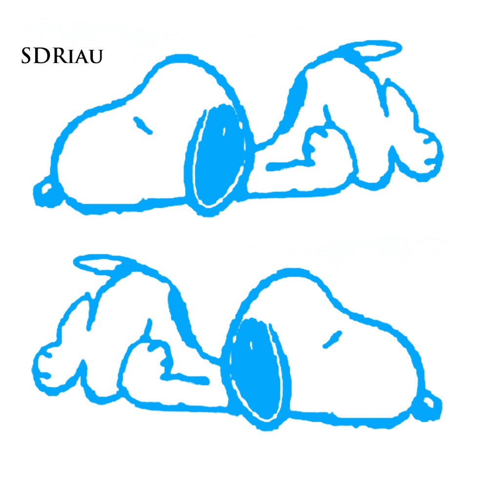 Cặp hình dán kính chiếu hậu xe hơi họa tiết chó Snoopy hoạt hình ngộ nghĩnh dễ thương