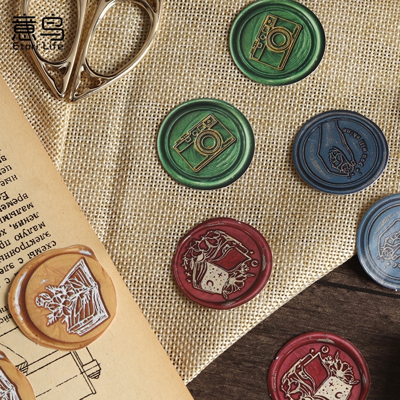 Bộ 46 Miếng Dán Niêm Phong Bì Thư Phong Cách Vintage