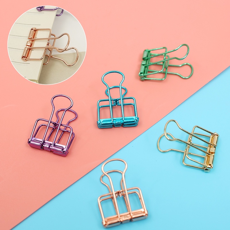 1 Cái Kẹp Cố Định Tấm Card Bằng Kim Loại Mini Nhiều Màu Sắc Di Động Tiện Dụng