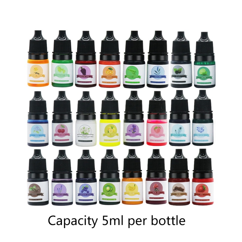 Set 24 Màu Sắc Tươi Sáng Không Mùi Epoxy Resin UV Thủ Công