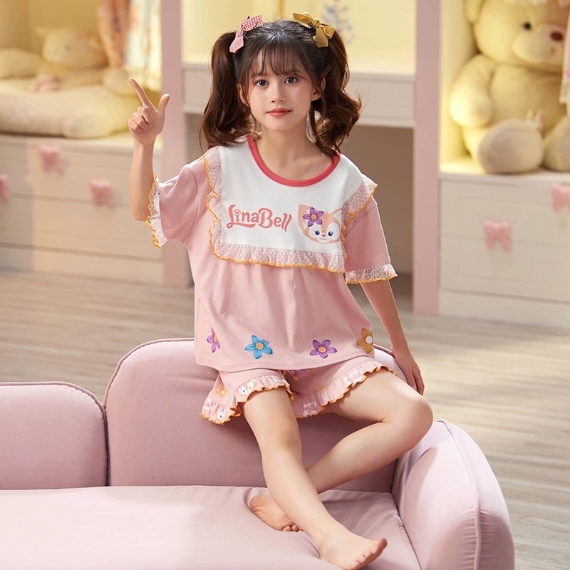 Bộ Đồ Ngủ Cotton Hai Mảnh Dáng Rộng In Họa Tiết Hoạt Hình Kiểu Hàn Quốc Thời Trang Mùa Hè 2022 Cho Nữ