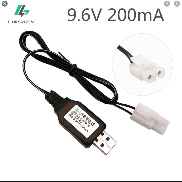 Dây sạc usb 9.6v 250ma sạcđồ chơi điều khiển giá sỉ