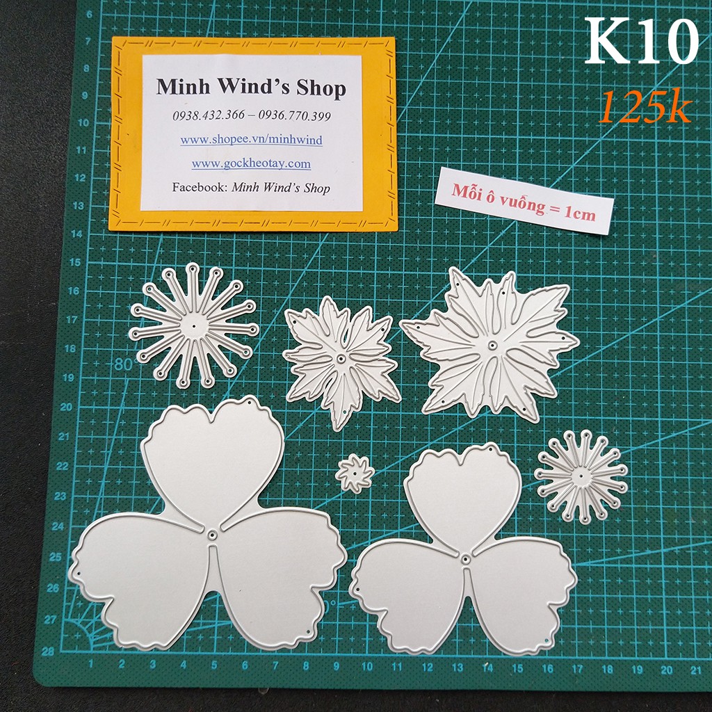 Khuôn Kim Loại Cắt Hoa Anh Túc  Dùng Cho Máy Cắt