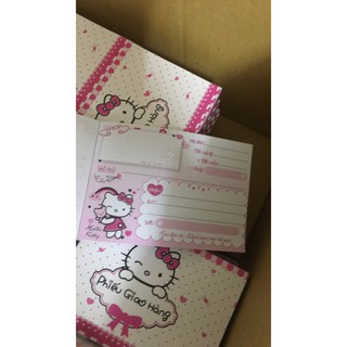 Combo 5 quyển phiếu giao hàng hello kitty A6 100 tờ