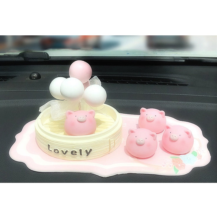 Phụ Kiện Ô Tô Decoroto Trang Trí Taplo Xe Hơi Bàn Làm Việc Bàn Học Phòng Khách Mô Hình 4 Heo Con Lovely Cực Xinh Giá Rẻ