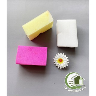 Mút xốp bọt biển lau chùi bảng, lau chùi cửa kính, đồ đạc, mút rửa xe - cục nhỏ 10cm x 7cm - màu ngẫu nhiên