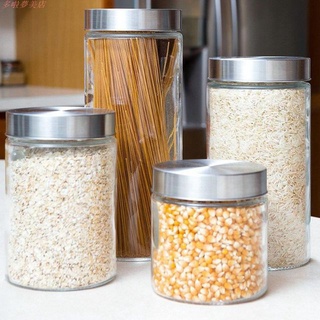 Hũ thủy tinh nắp inox 900/1250/1650/2100ml, hộp/ lọ thủy tinh đựng thực phẩm