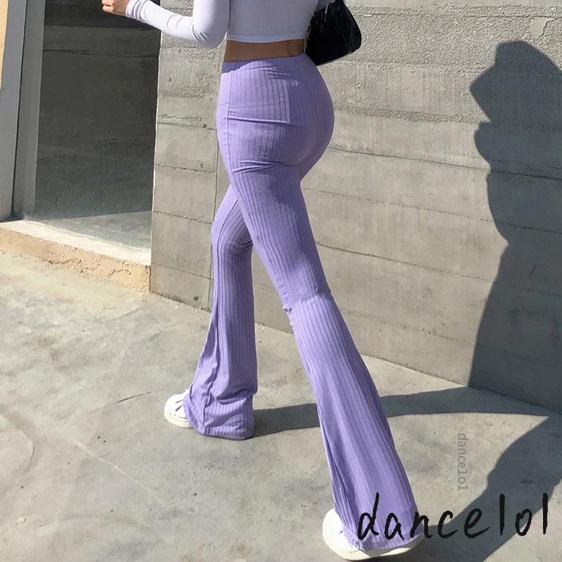 Quần Dài Ống Loe Lưng Cao Phối Vòng Nhẫn 1O1 Thời Trang Mùa Hè Cho Nữ