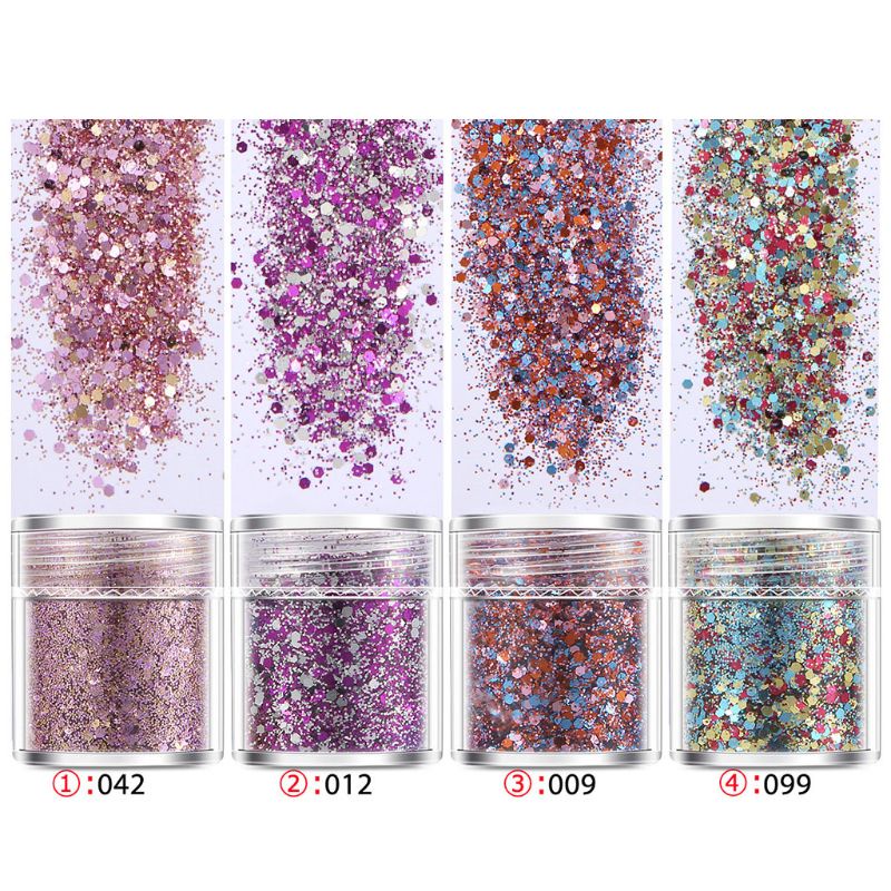 Set 4 Lọ Bột Kim Tuyến Trang Trí Móng Tay