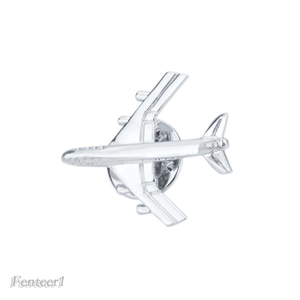 [Fenteer1] Ghim Cài Áo Hình Máy Bay Phản Lực Bằng Đồng Mạ Bạc