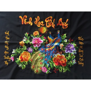 tranh thêu vi tính thành phẩm chưa khung