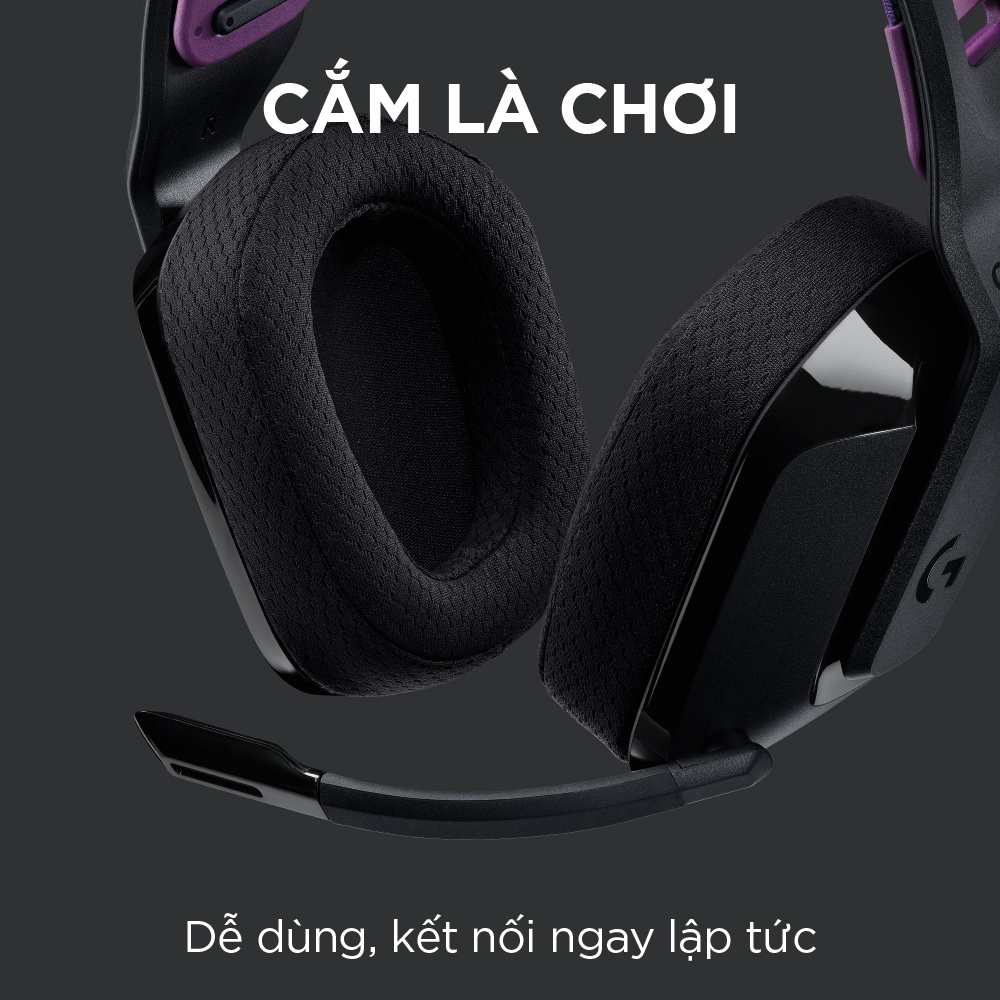 Tai nghe game không dây Lightspeed Logitech G535 - Nhẹ, âm thanh nổi PC, PS4, PS5