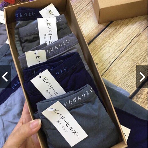 Hộp 5 Quần Lót Nam💖FREESHIP💖Quần Sịp Nam Chéo Cottong Hộp 5 Quần