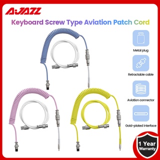 AJAZZ Mechanical Keyboard Coiled Cable Wire Type C Custom Usb Port Cable Aviator Coiling Cable for Gaming Keyboard Accessories