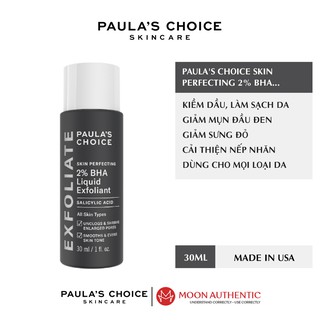 Tẩy Da Chết Hóa Học Paula's Choice Skin Perfecting 2% BHA Liquid Exfoliant 118ml