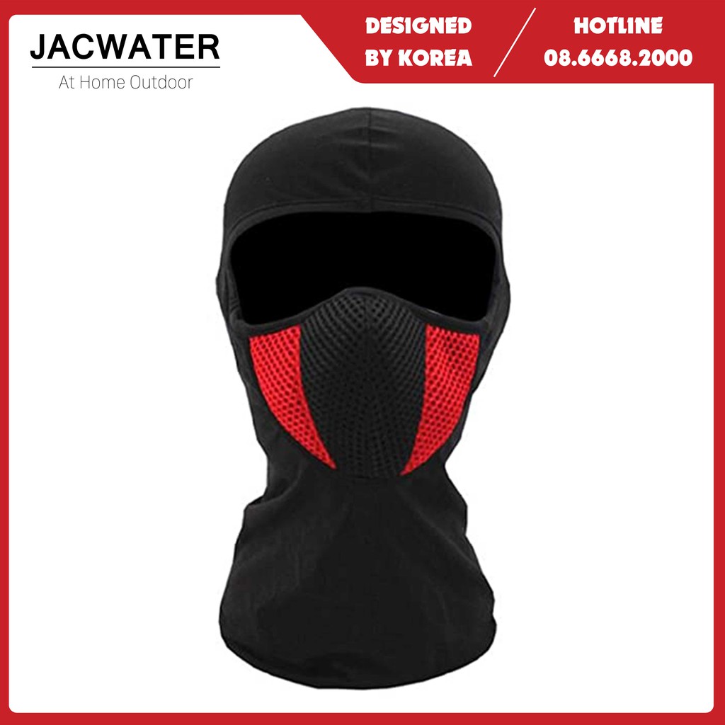 Khẩu trang vải ninja che kín mặt cao cấp chống nắng bụi trùm đầu cho nam nữ JACWATER