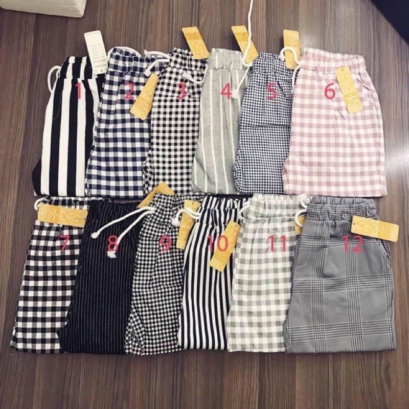 QUẦN BAGGY KAKI THUN CARO- KẺ SỌC BO CHÂN [HÌNH THẬT] [FREESHIP] | BigBuy360 - bigbuy360.vn