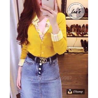 Áo len khoác cardigan basic cổ điển - 4 khuy(cúc) cài (20634#)