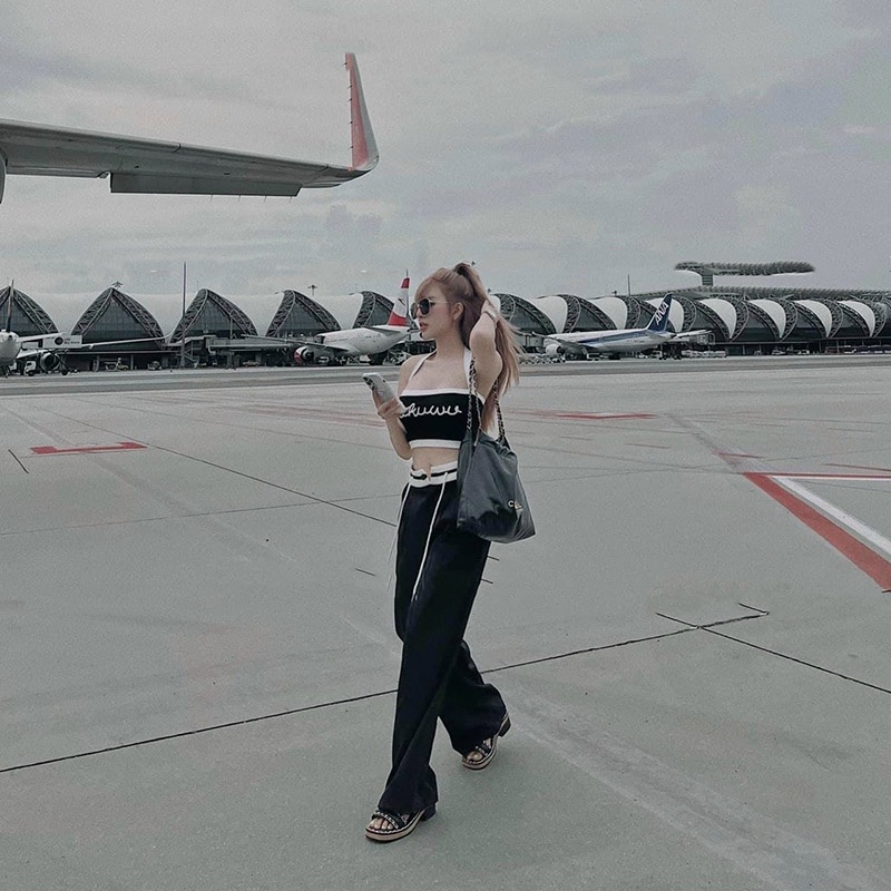 Set Bộ Thể Thao Áo Quây Mix Quần Dài SB2082-Violet