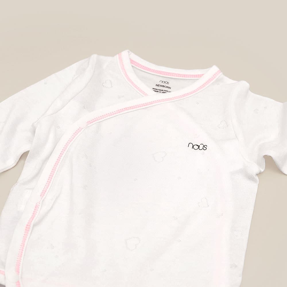 Bodysuit trẻ em cài lệch 3 màu dành cho bé sơ sinh thương hiệu Nous NB chất liệu NU air cao cấp