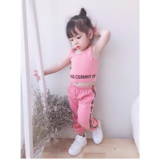 Bộ croptop bé gái kute
