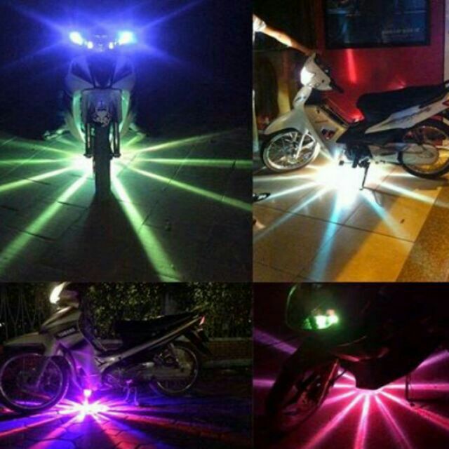 Đèn gầm xe máy ô tô 48 tia hiệu ứng đảo màu cực đẹp loại tốt chống nước có 2 Chế Độ Sáng kèm Chớp Tắt Tiện Dụng