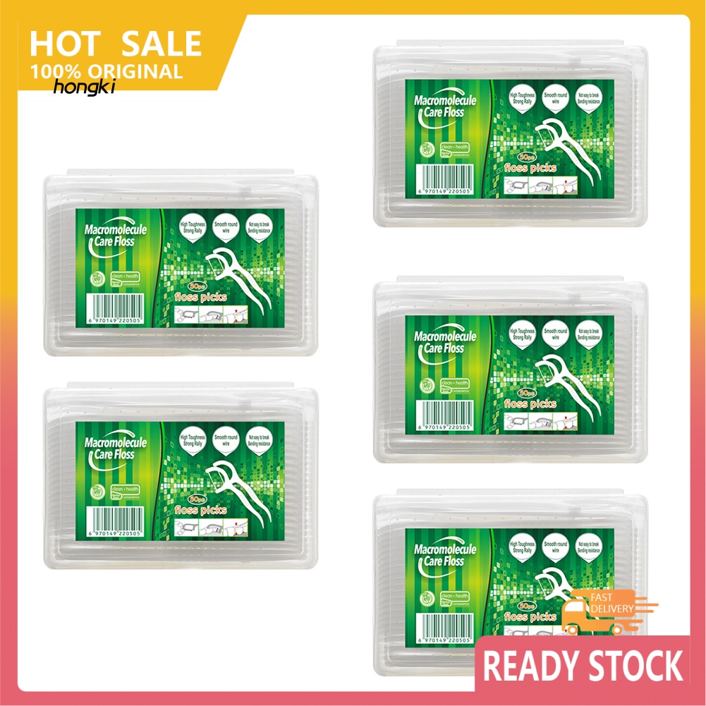 Set 1 / 5 Hộp 50 Tăm Chỉ Nha Khoa Chất Lượng Cao