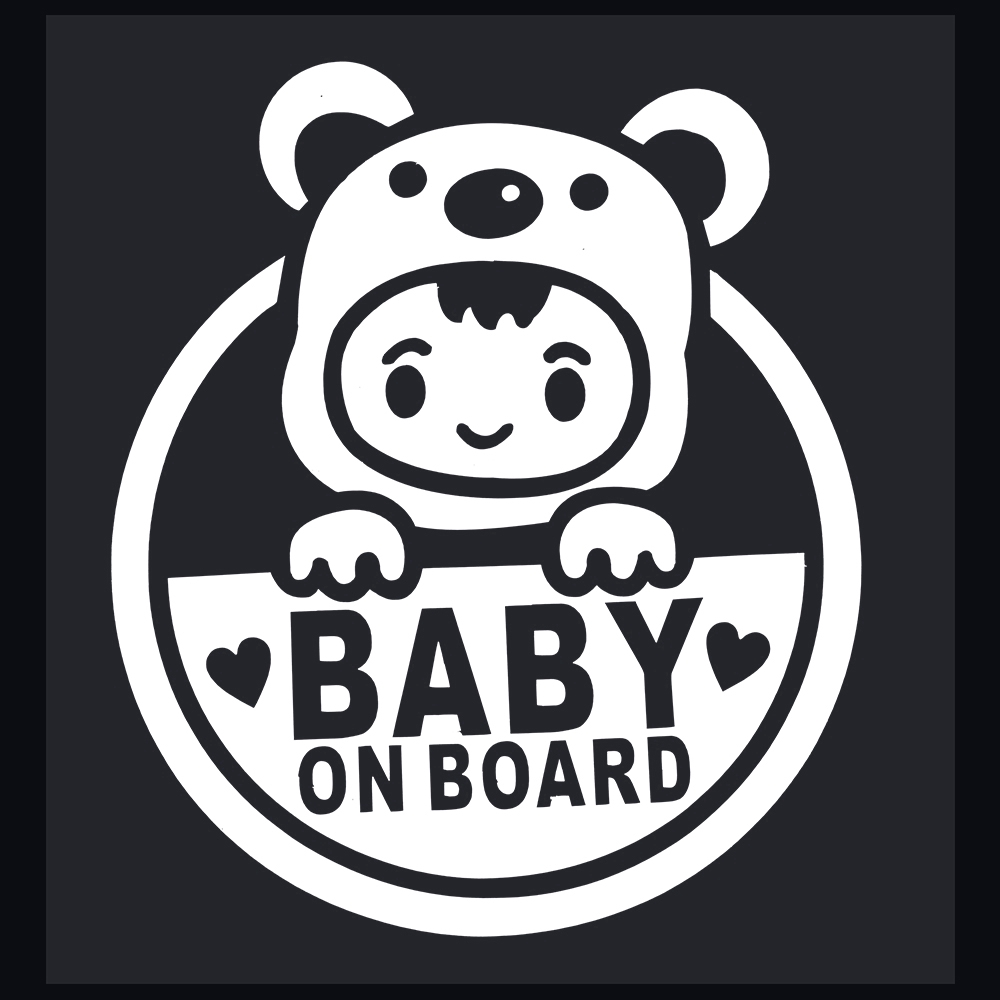 Decal dán trang trí &quot; Baby on Board &quot; cho xe hơi COD