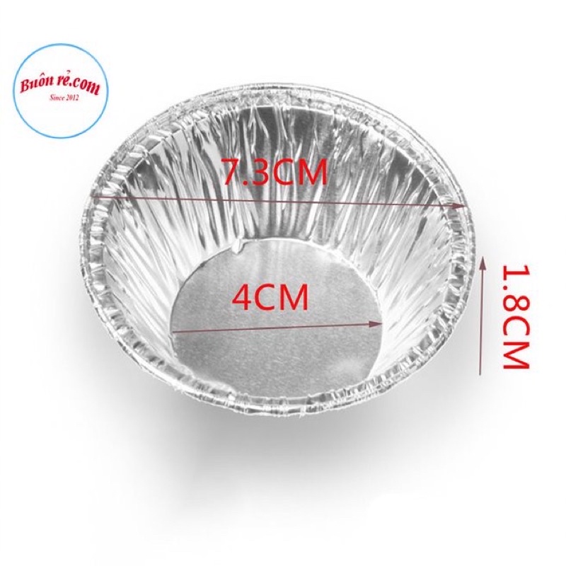 20 Đế giấy bạc bánh tart dùng 1 lần