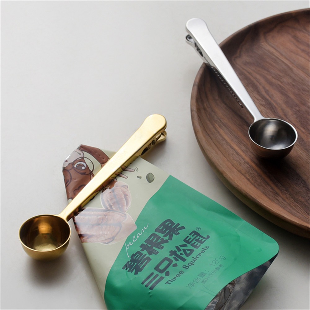 Muỗng Đong Thực Phẩm Kiêm Kẹp Túi Thực Phẩm 2 Trong 1 Tiện Dụng