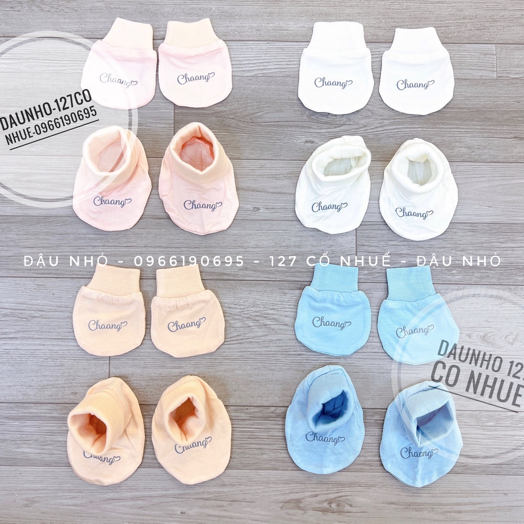 CHAANG Set Bao Tay Bao Chân Cho Trẻ Sơ Sinh Đến 6 Tháng Tuổi