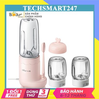 Máy xay thực phẩm trẻ em Nhập khẩu Bear. Model LLJ-C04J1. Bộ 3 cối xay tiện lợi. Phù hợp nhiều loại thức ăn.