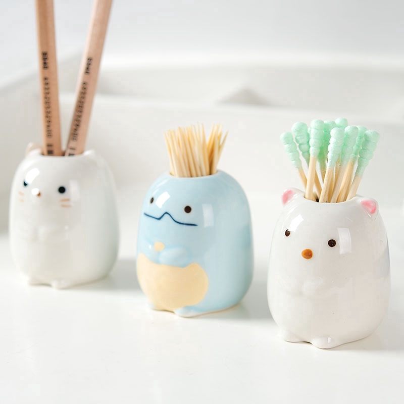 Giá đỡ gốm đựng bàn chải đánh răng phong cách hoạt hình đáng yêu