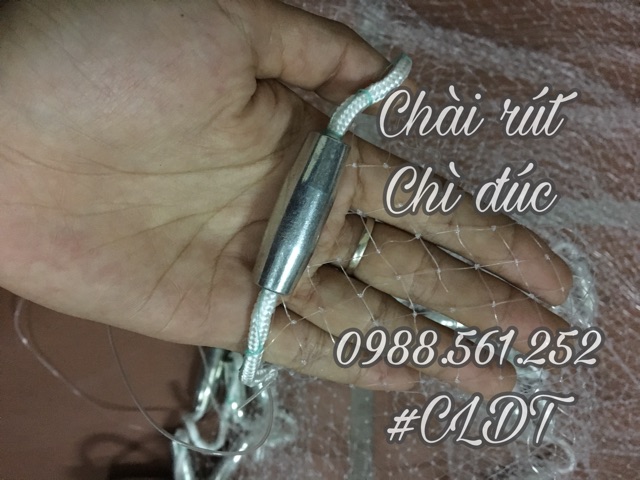 Chài rút bung 3m cước chân chì đầy đủ