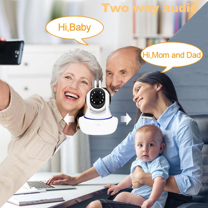 Camera Giám Sát WiFi IP Yoosee 3 ăng ten Full HD Xem Rõ Ngày và Đêm