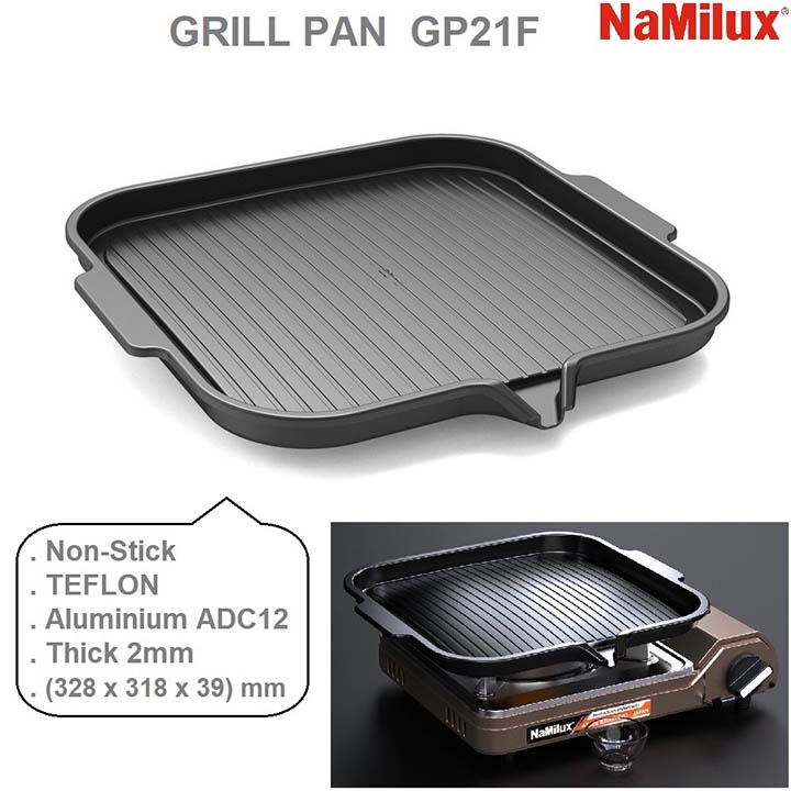 Vỉ nướng Khay nướng BBQ nhôm chống dính Namilux 21PF telfon Cao Cấp