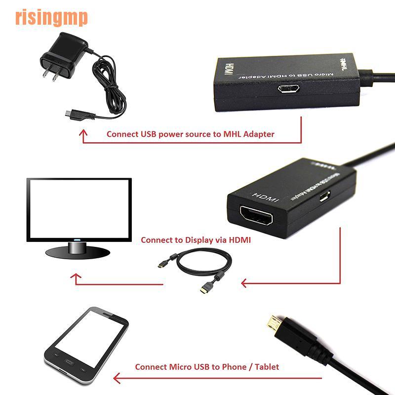 Cáp Chuyển Đổi Từ Micro Usb 2.0 Sang Hdmi Hdtv Tv Hd Cho Samsung Lg S7
