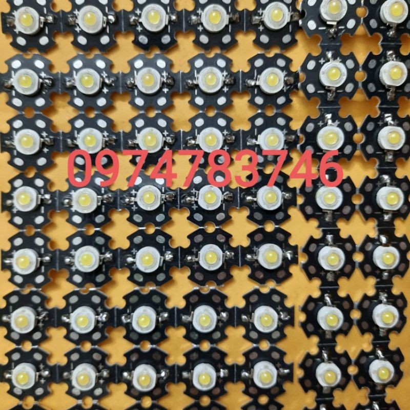 Chip led 1W trắng đã hàn sẵn đế DC 3V-4V