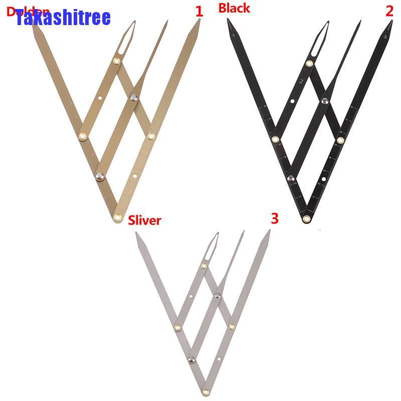 (hàng Mới Về) Thước Đo Lông Mày Bằng Thép Không Gỉ Tiện Dụng