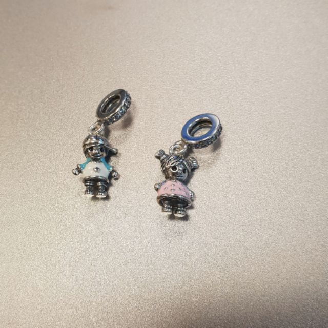 Combo charm bé trai bé gái bạc s925