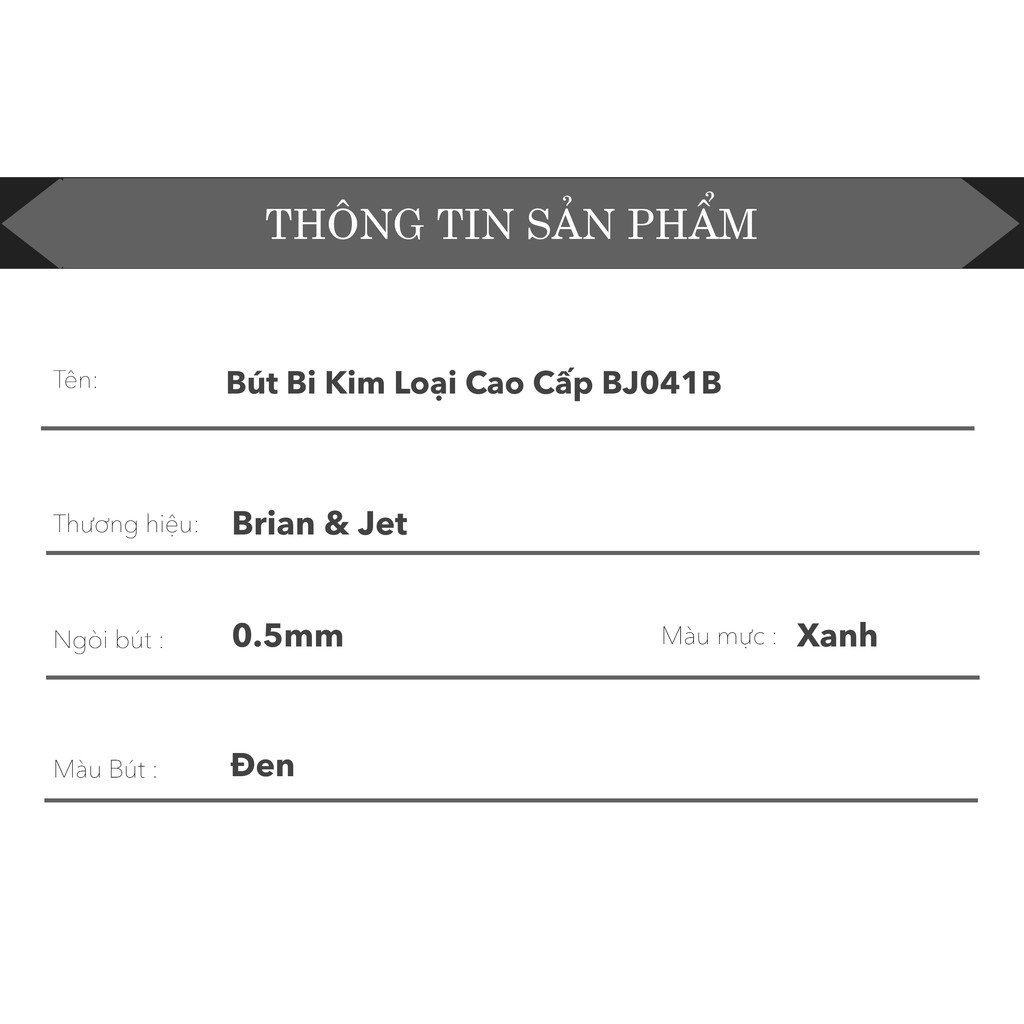 B&J - Freeship Bút Ký Khắc Tên Theo Yêu Cầu - Bút Bi BJ041B