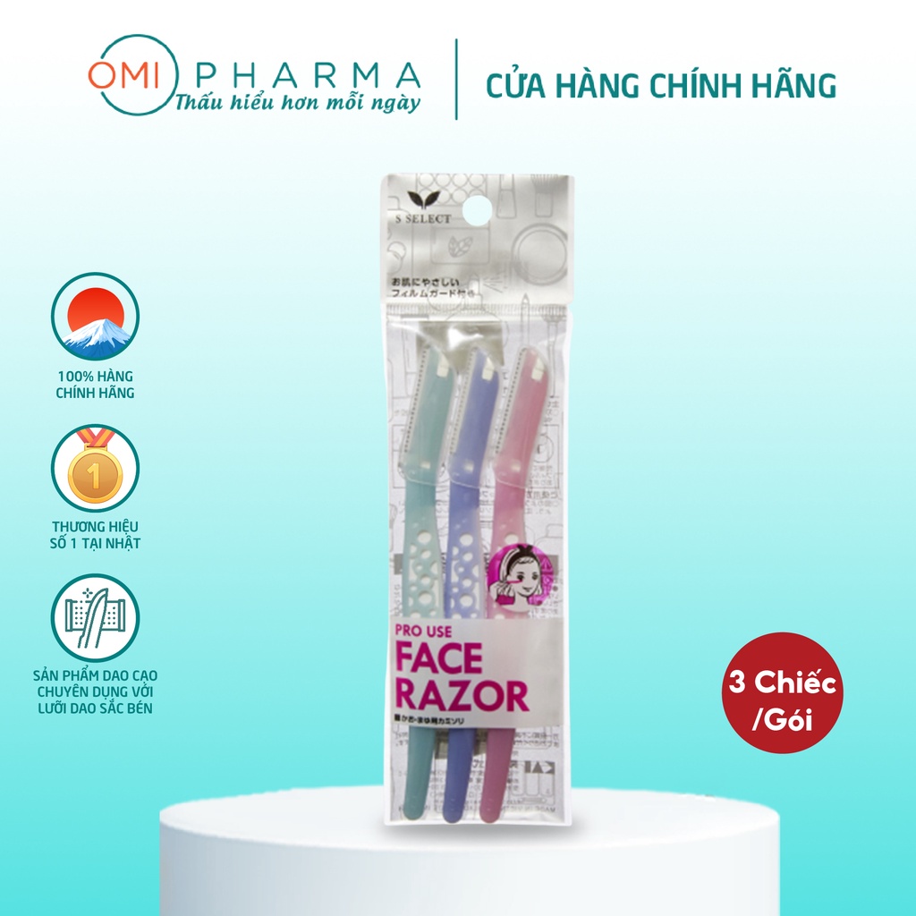 Dao Cạo Lông Mặt Pro Use S Select Nhật Bản (3 Chiếc/Gói)