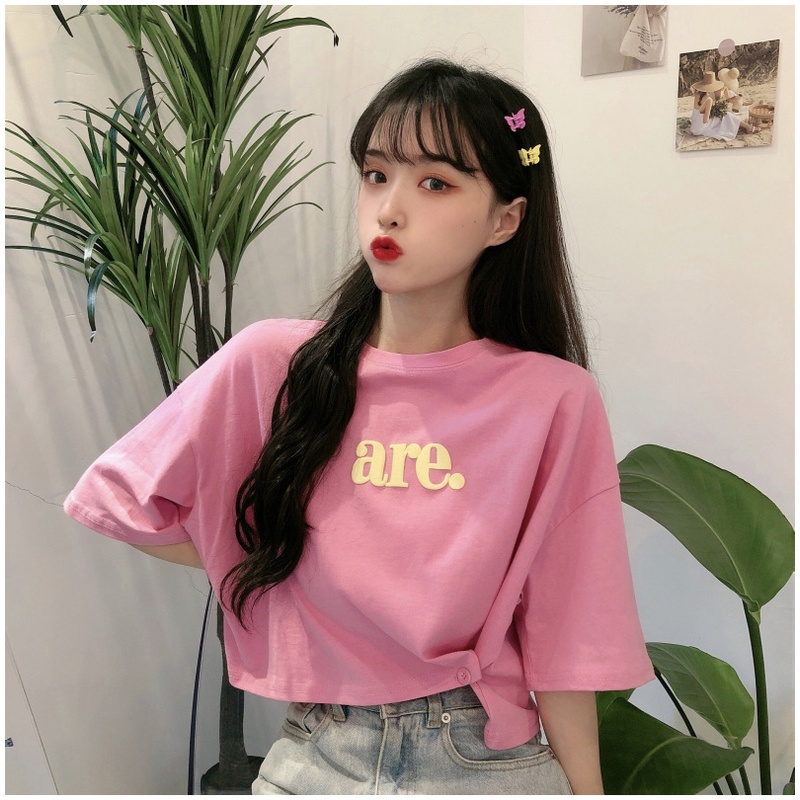 ÁO CROTOP NỮ CHỮ ARE HÀN QUỐC BESTSELLER CR21003