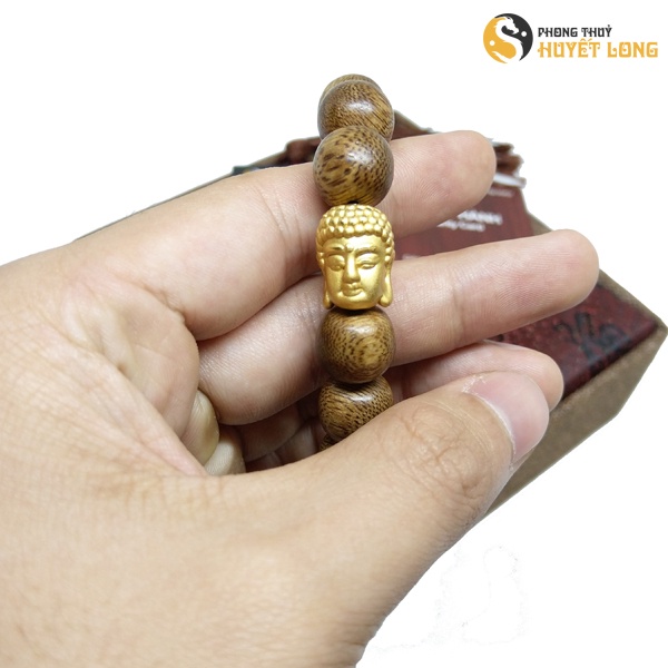 Chuỗi Hạt Trầm Hương Mix Charm Mặt Phật Bình An, Vòng Tay Trầm Hương Tự Nhiên Phong Thủy