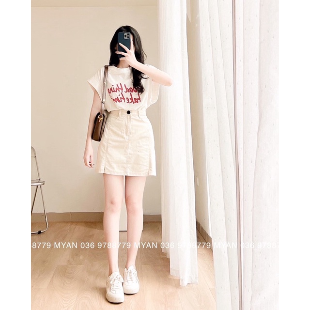 Set áo phông kèm chân váy