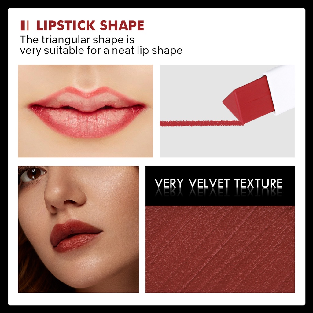 Son Lì Sheloves Thiết Kế Hình Tam Giác 8 Màu Tùy Chọn